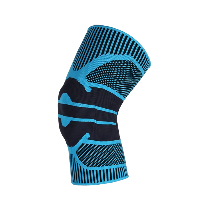 Blue knee compression sleeve