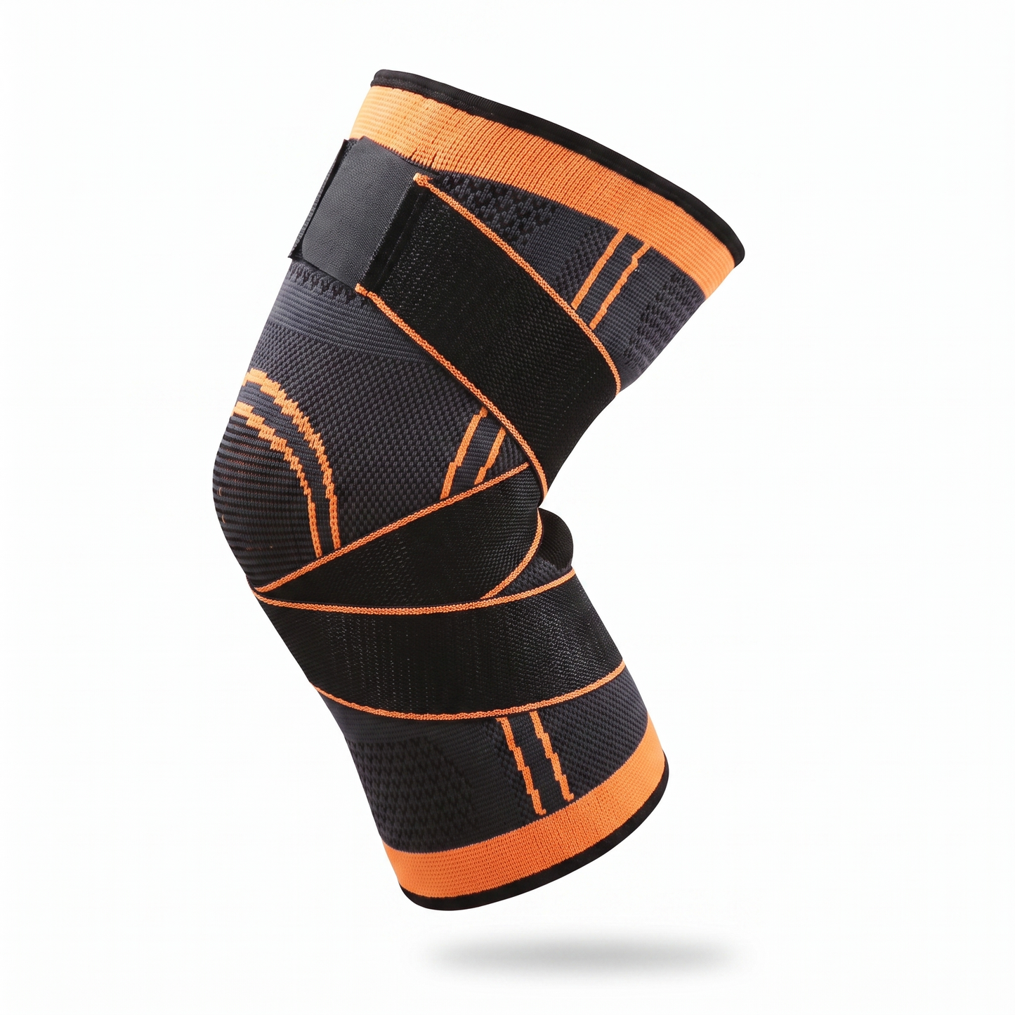 Orange adjustable knee wrap