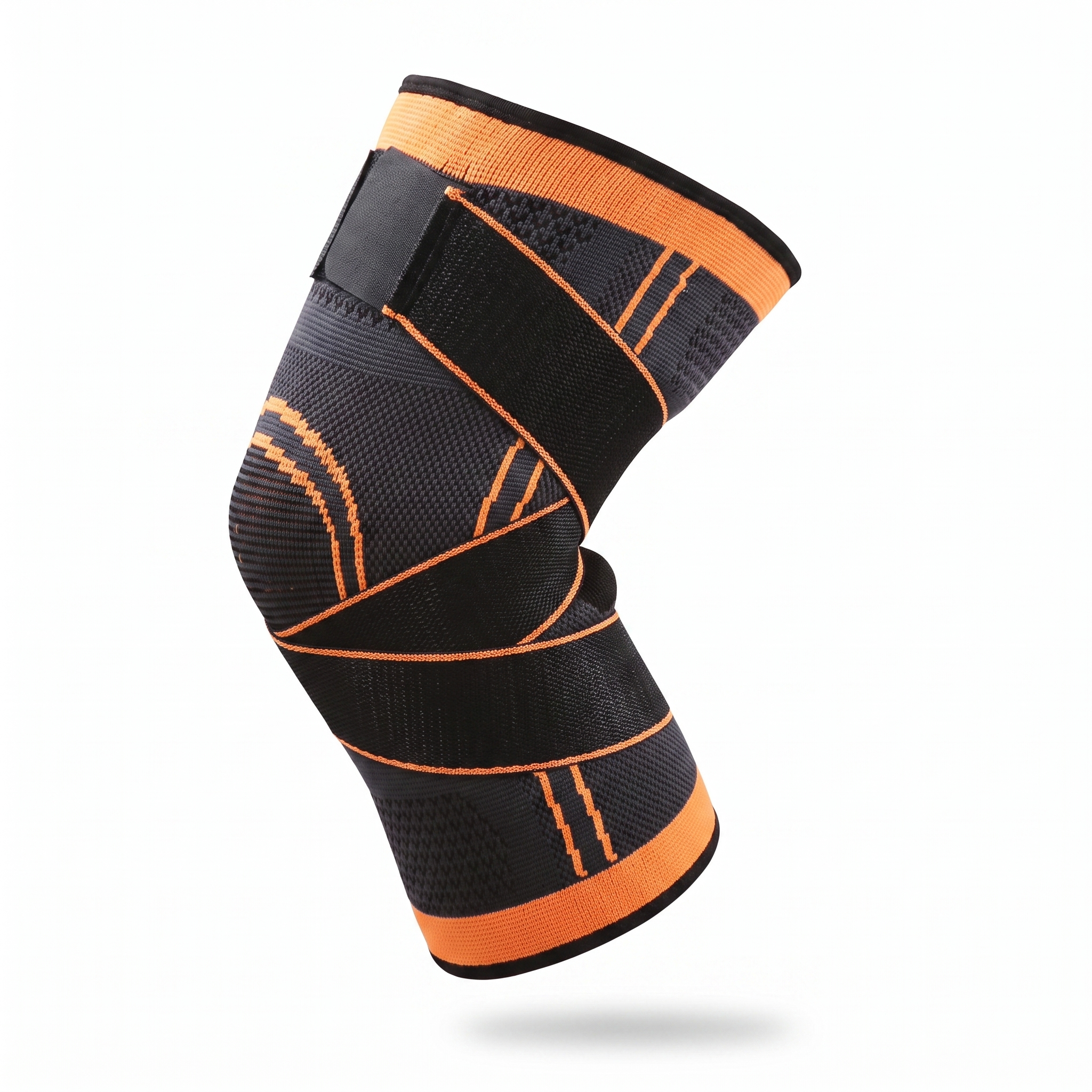 Orange adjustable knee wrap